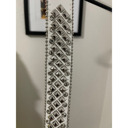 White and Silver Studded Belt