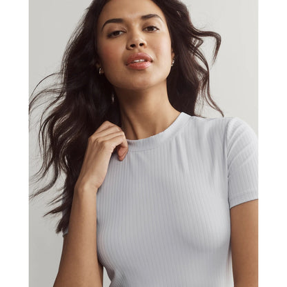 Rhone Grey Mist Modern Rib Tee