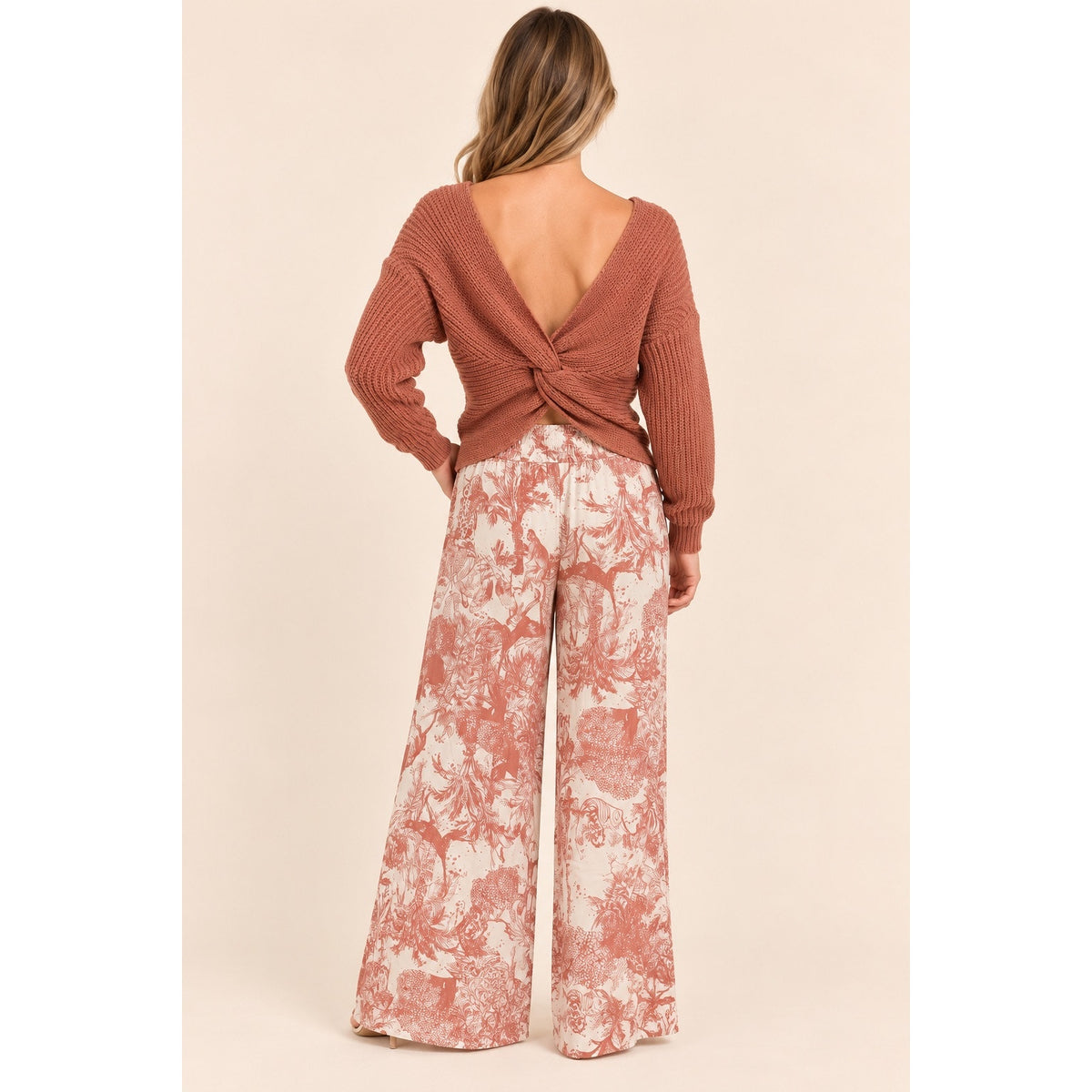 Scandal Italy Twisted Back Sweater