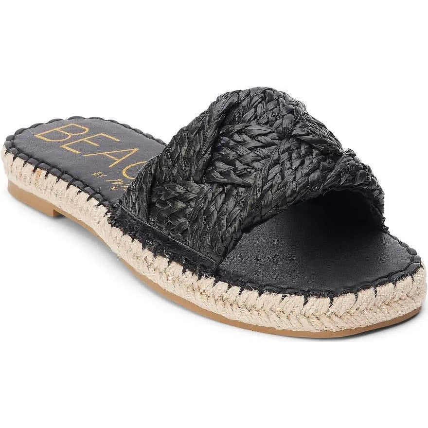 Beach by Matisse Ivy Espadrille Slide Sandals in Black