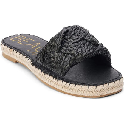 Beach by Matisse Ivy Espadrille Slide Sandals in Black