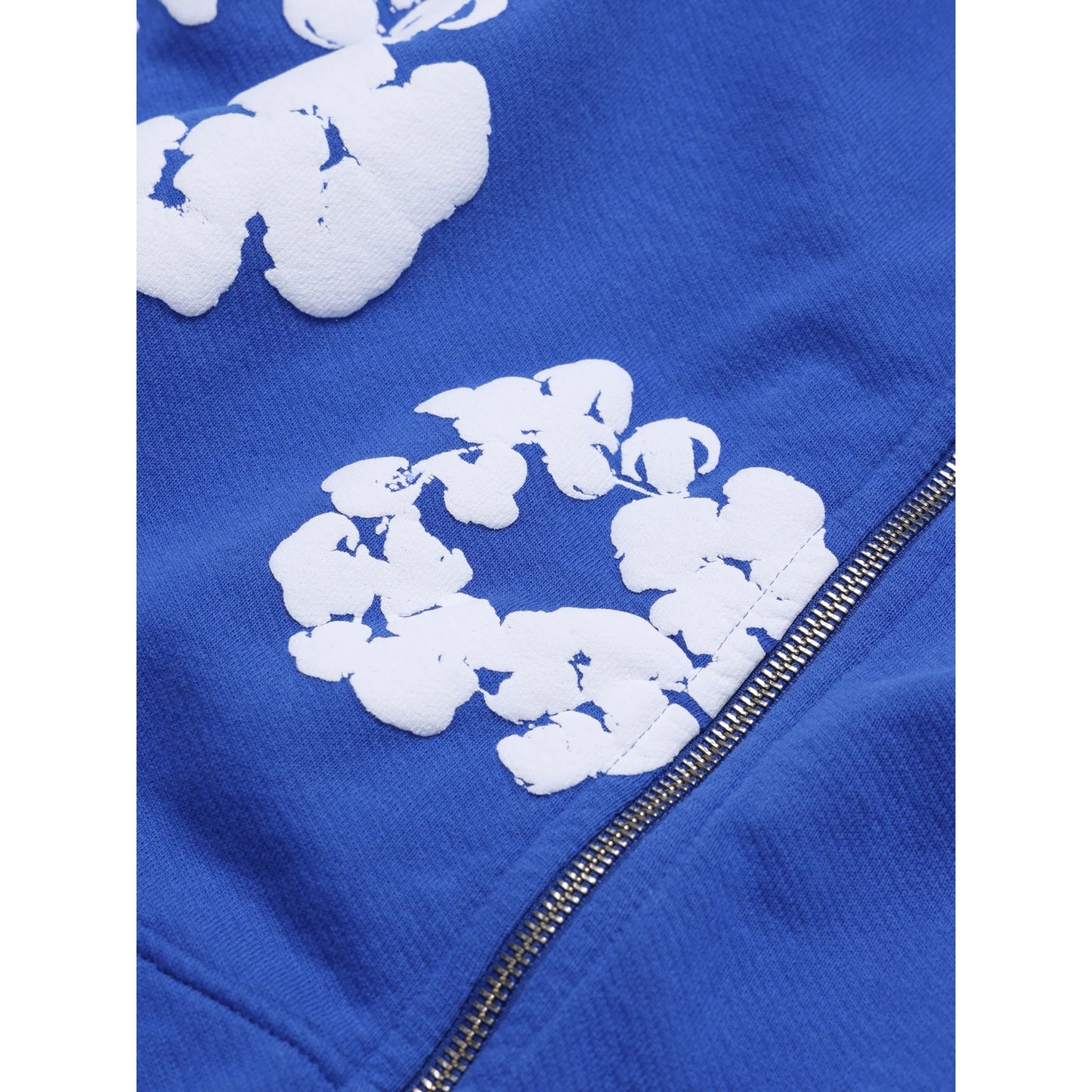 Denim Tears Cotton Wreath Blue  Zip Up Hoodie - Size M