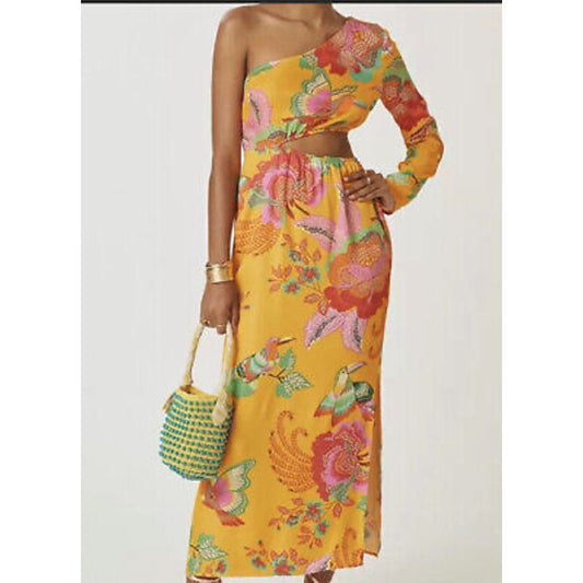 FARM Rio Tropical Print Cutout Maxi Dress