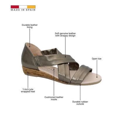 ERIC MICHAEL NETTIE WOMEN'S SANDAL in Metallic