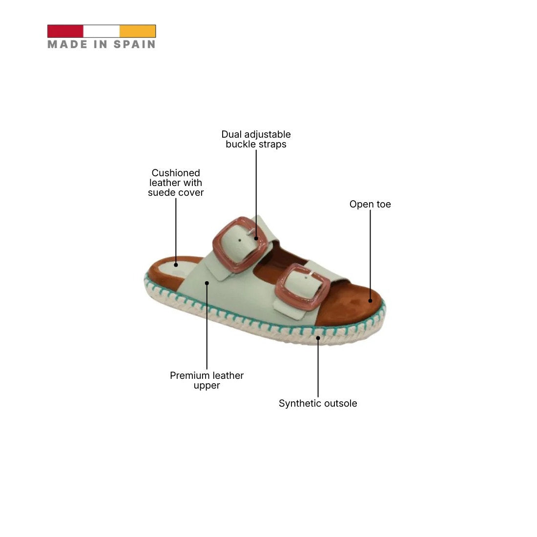 ERIC MICHAEL EVELYN WOMEN'S SANDAL in Mint