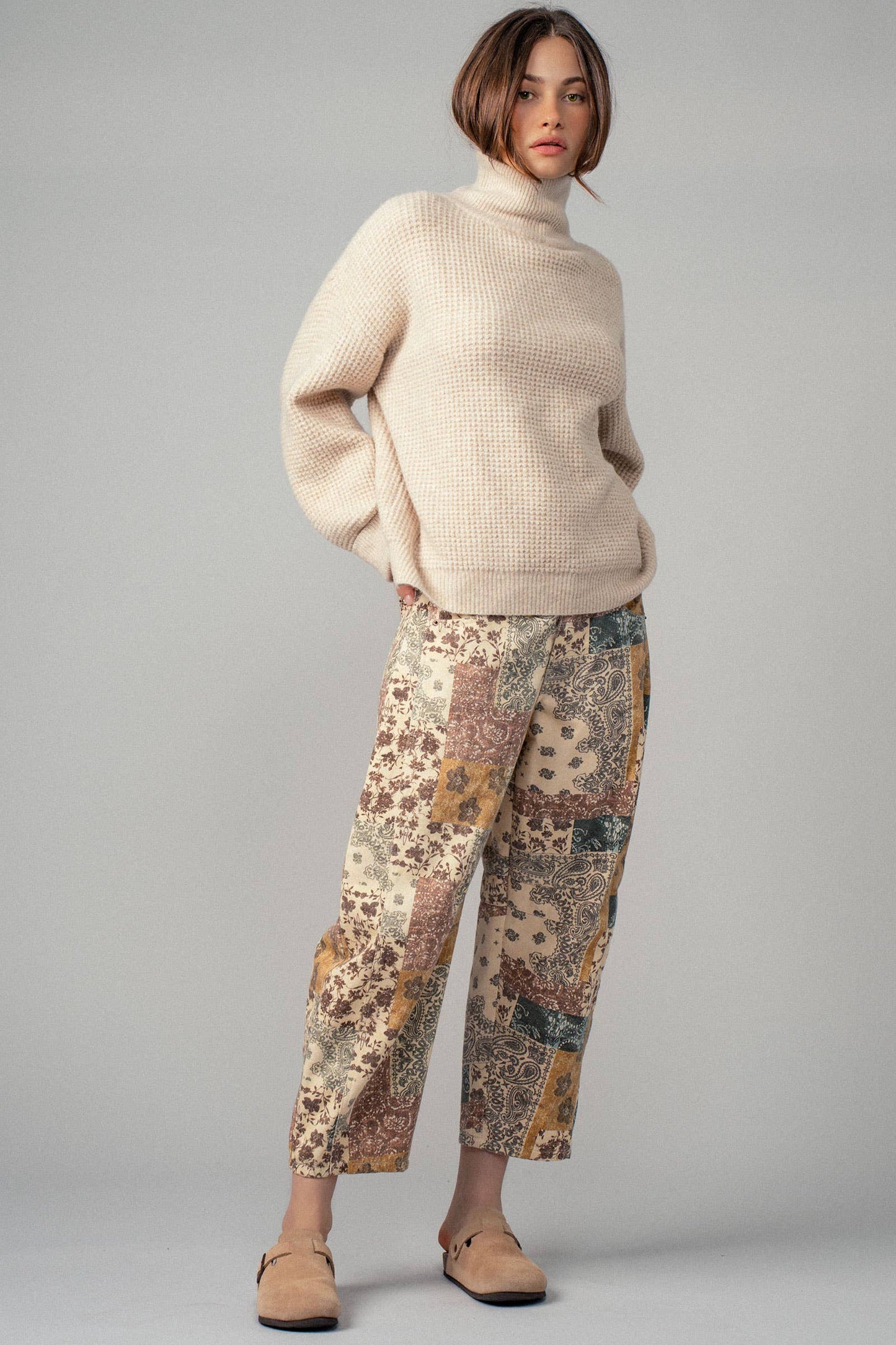 Urban Daizy Boho Patchwork Wide Leg Pants