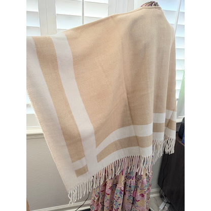 WALTER BAKER Verushka Reversible Poncho Camel/Ivory