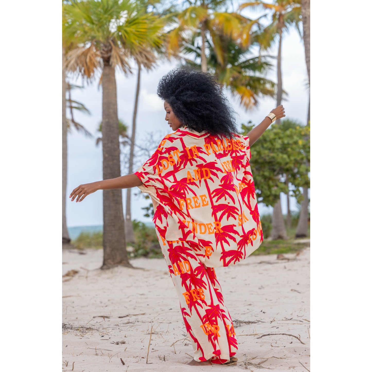 Gold & Silver Paris Lost in Paradise Oversized Top