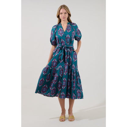 Sugarlips Wynette Tiered Midi Dress Folklore