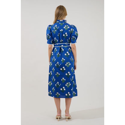 Sugarlips Gianny Button Down Midi Dress Floral