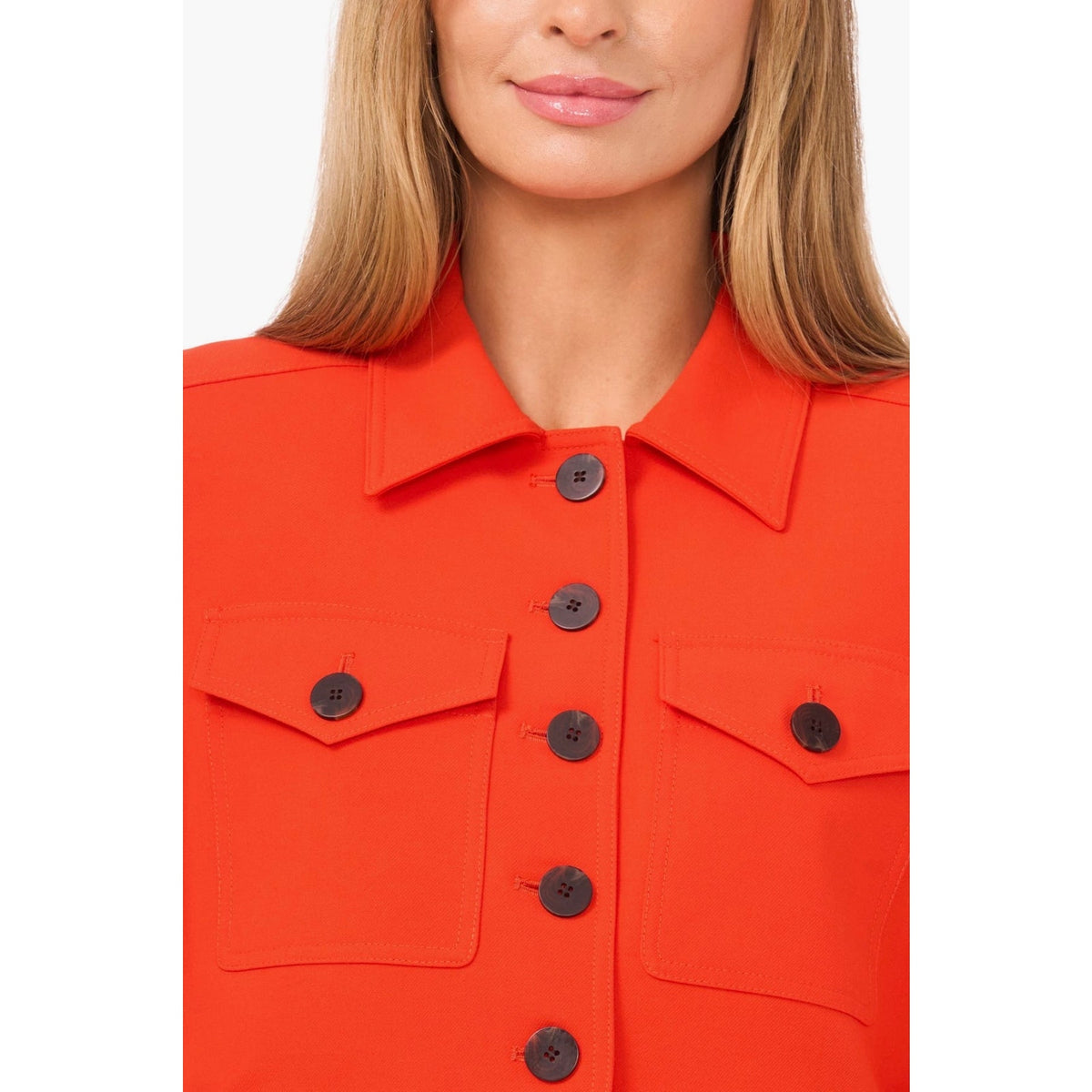 Halogen Button Front Orange Jacket
