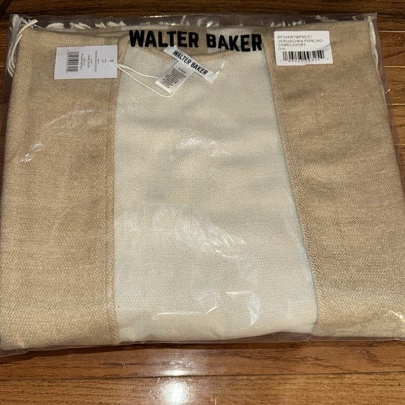 WALTER BAKER Verushka Reversible Poncho Camel/Ivory