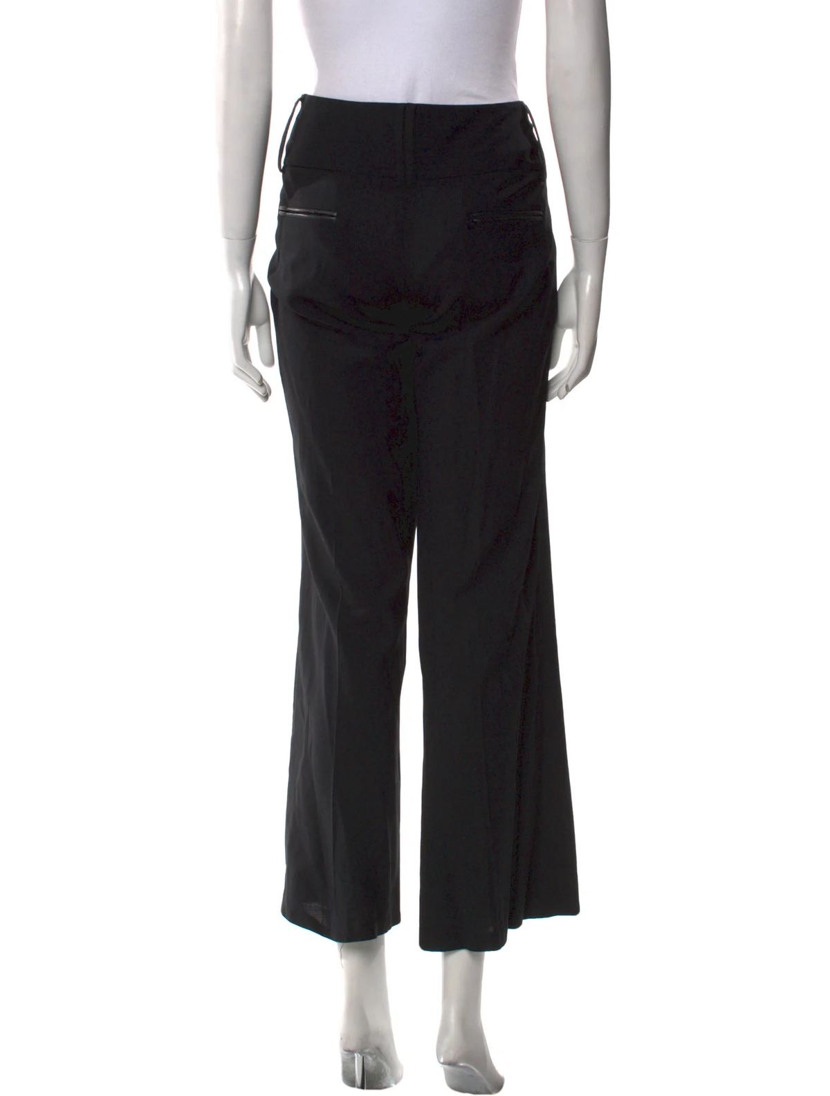 Alice + Olivia Black Wool Wide Leg Pants