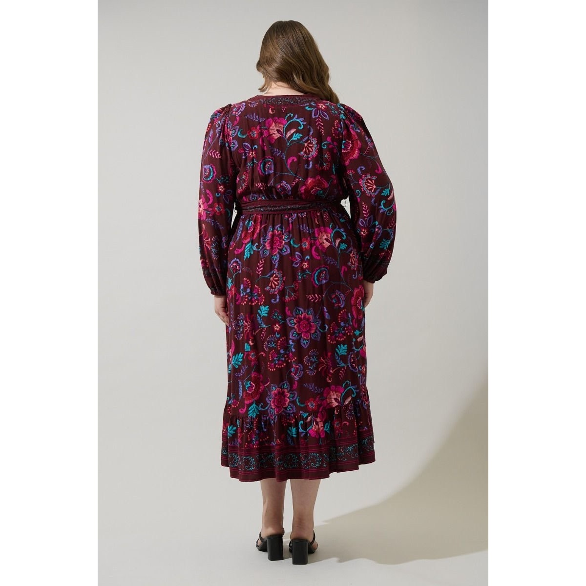 Sugarlips Tory Paisley Mindie Wrap Midi Dress - XS-3X