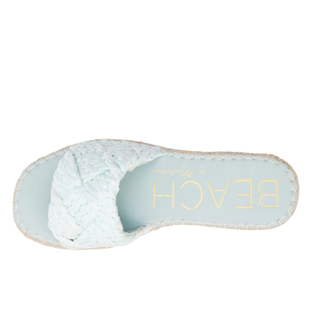 Beach by Matisse Ivy Espadrille Slide Sandals in Aqua