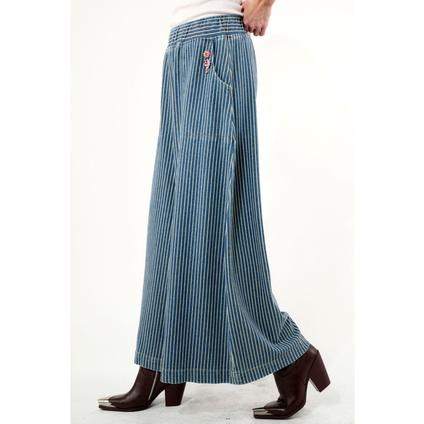 Aratta Alaina Stripped Denim Pants