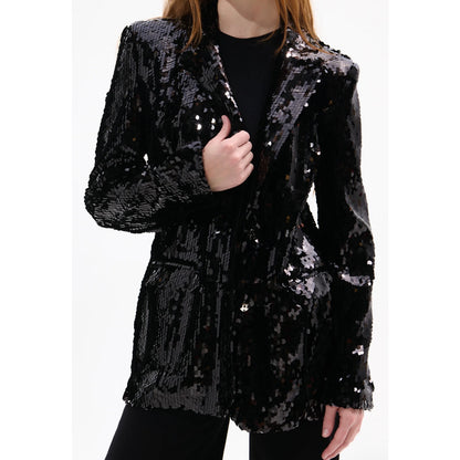 Azalea Wang Dubai Black Sequin Blazer
