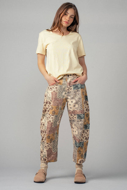 Urban Daizy Boho Patchwork Wide Leg Pants