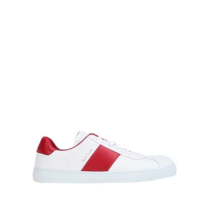 Paul Smith Unisex White and Red Leather Sneakers