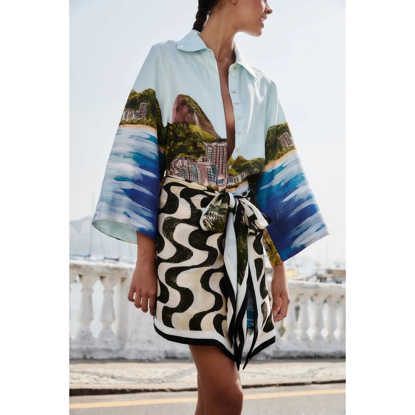 Farm Rio Copacabana Printed Kimono Dress
