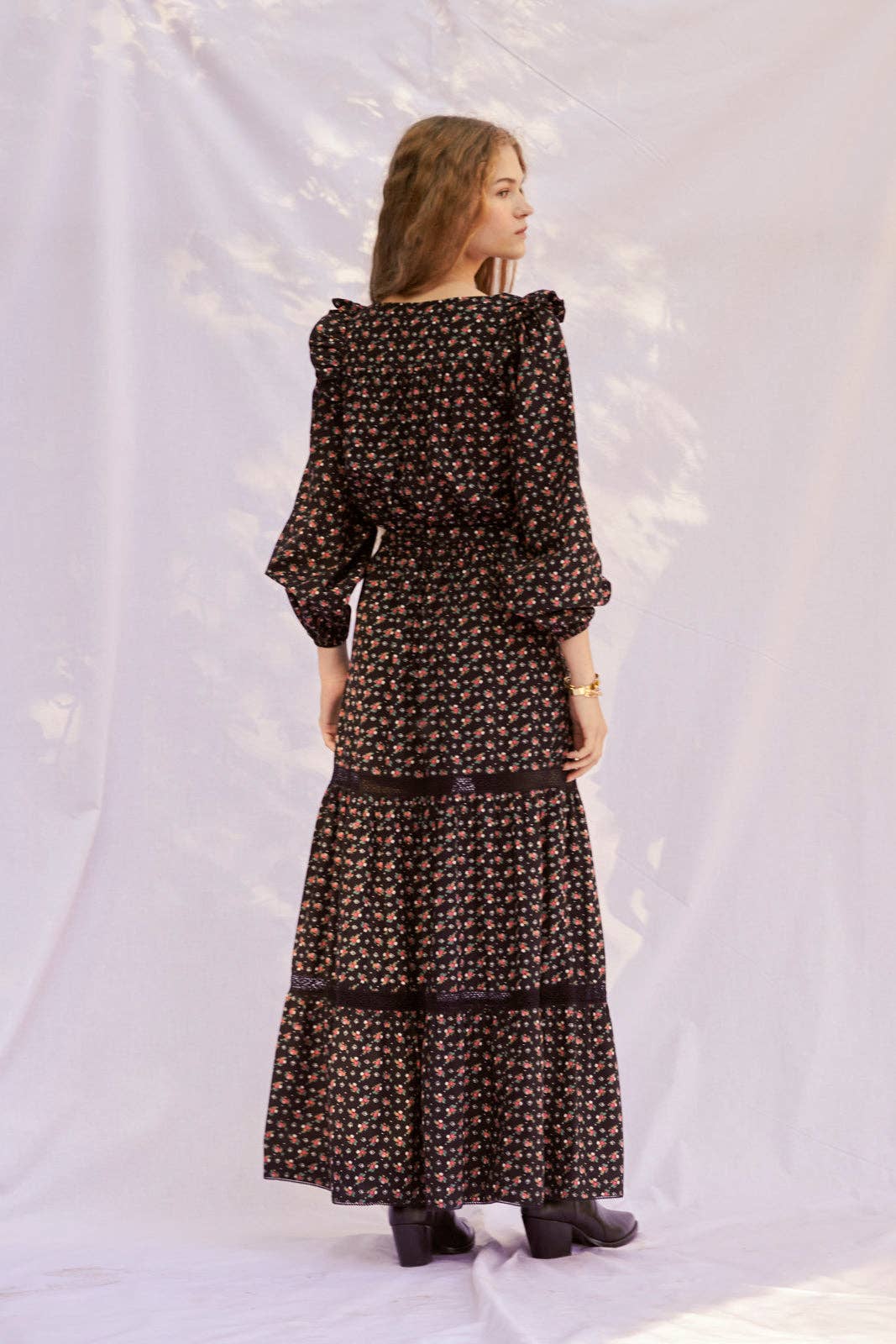 Wendy Dress in Black Floral