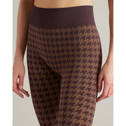 Rhone Brown Berry Houndstooth Seamless Legging