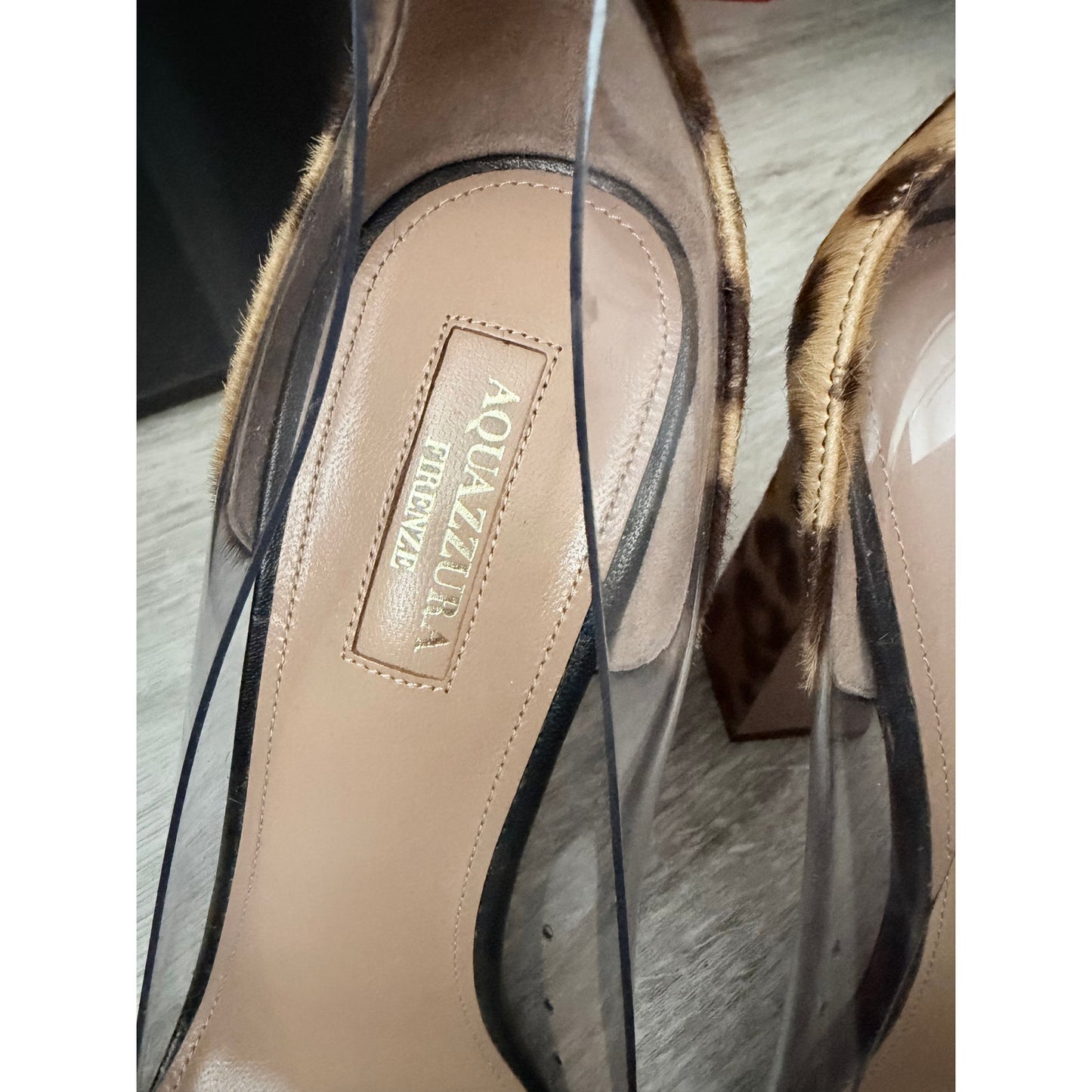 Aquazzura Optic 105 Pumps In Animal Print Ponyhair