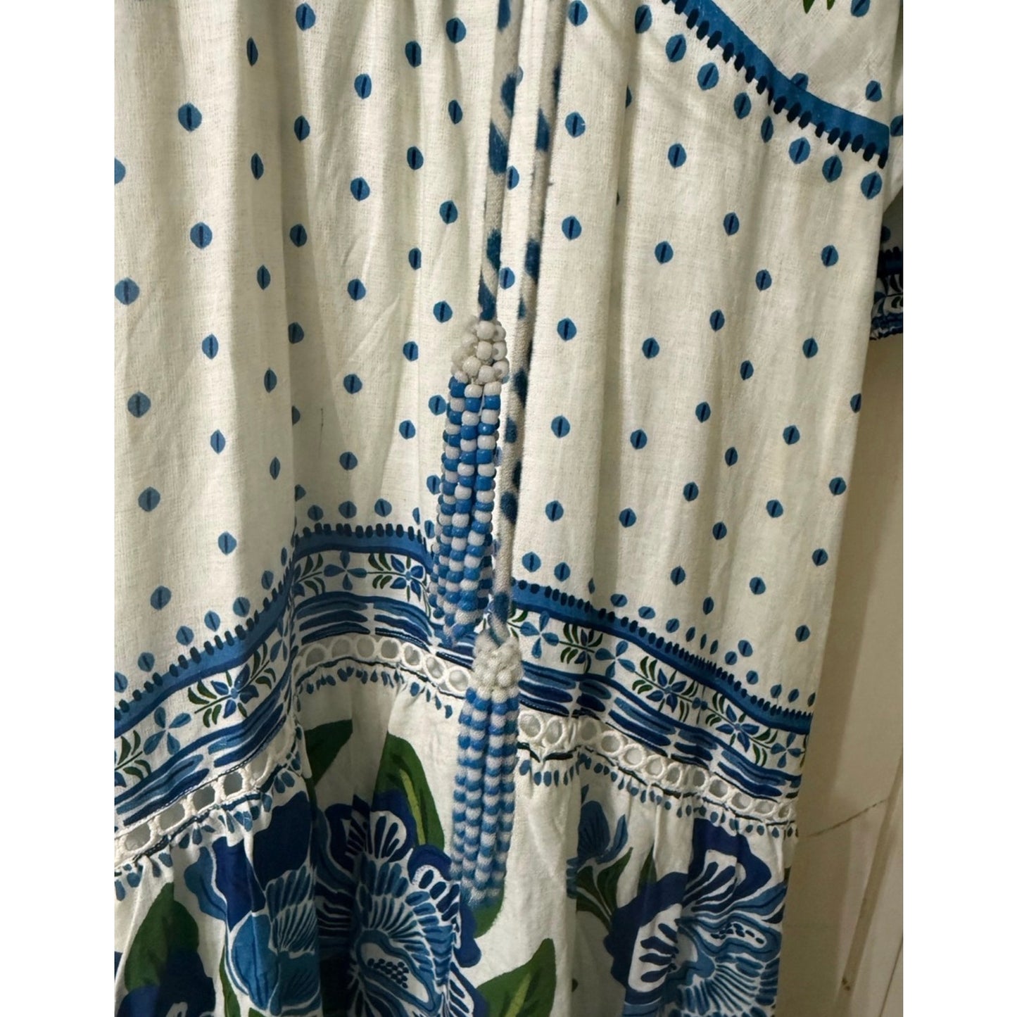 Farm Rio Blue and White Floral Maxi