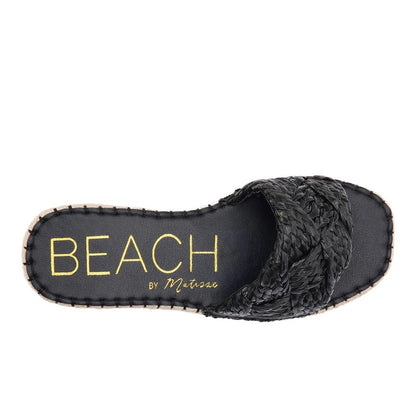 Beach by Matisse Ivy Espadrille Slide Sandals in Black
