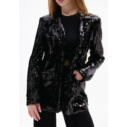 Azalea Wang Dubai Black Sequin Blazer