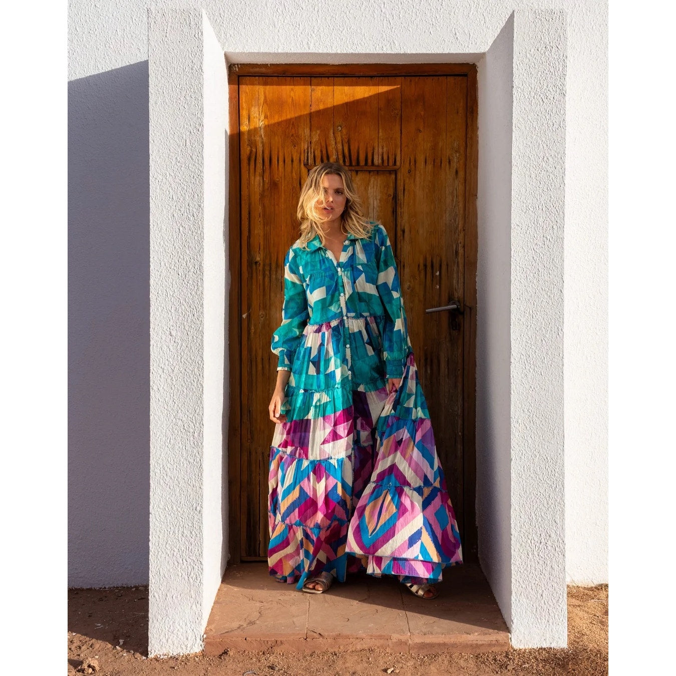 Gold & Silver Cuba Maxi Dress