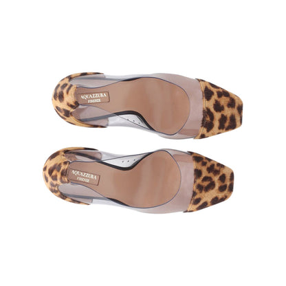 Aquazzura Optic 105 Pumps In Animal Print Ponyhair