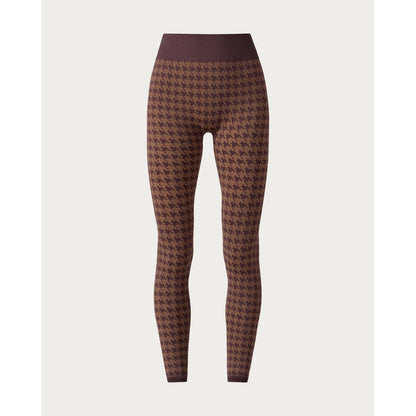 Rhone Brown Berry Houndstooth Seamless Legging