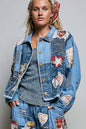 Pol Clothing Artisan Patchwork Denim Handcrafted Appliqué Vintage Jacket