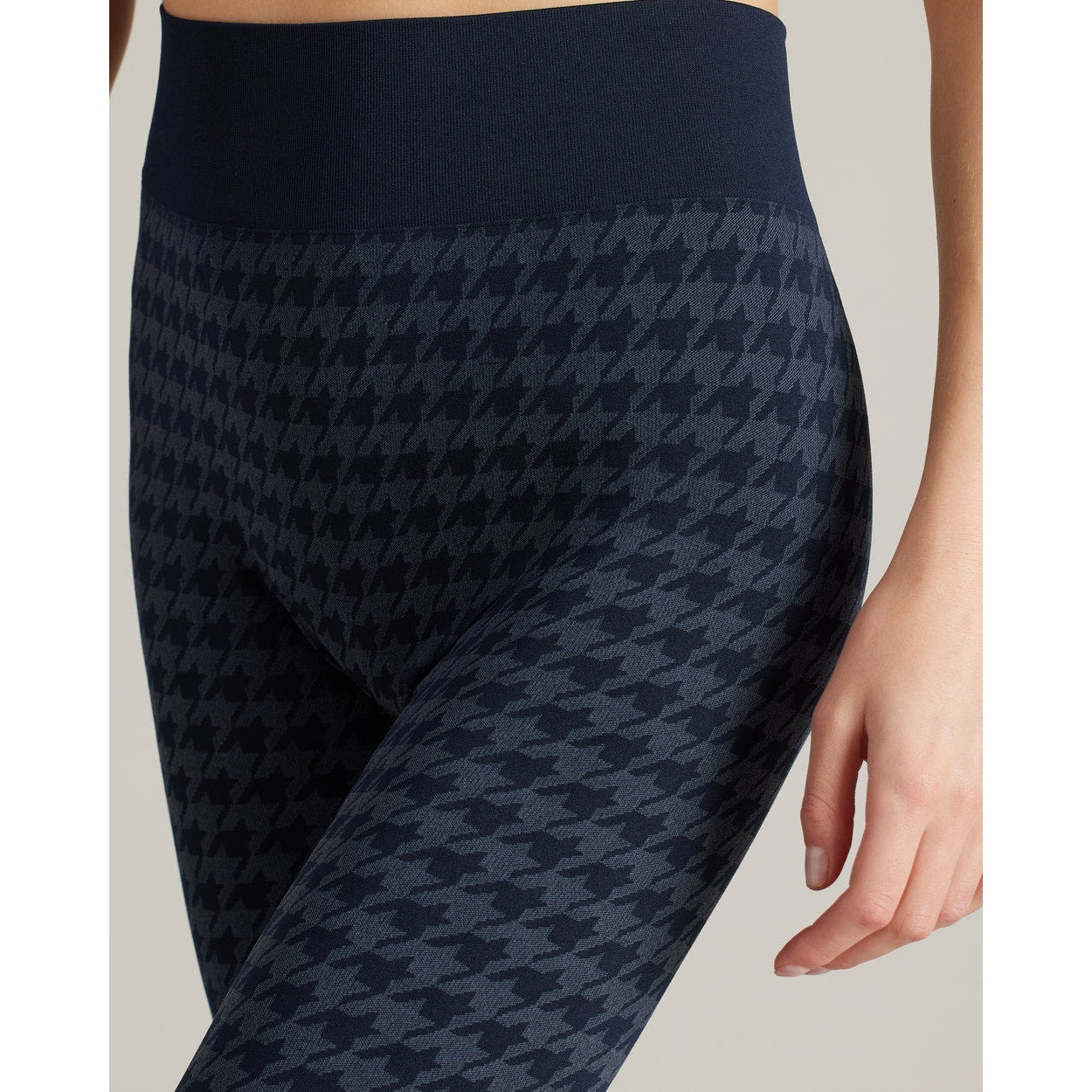 Rhone Navy Blue Houndstooth Seamless Legging