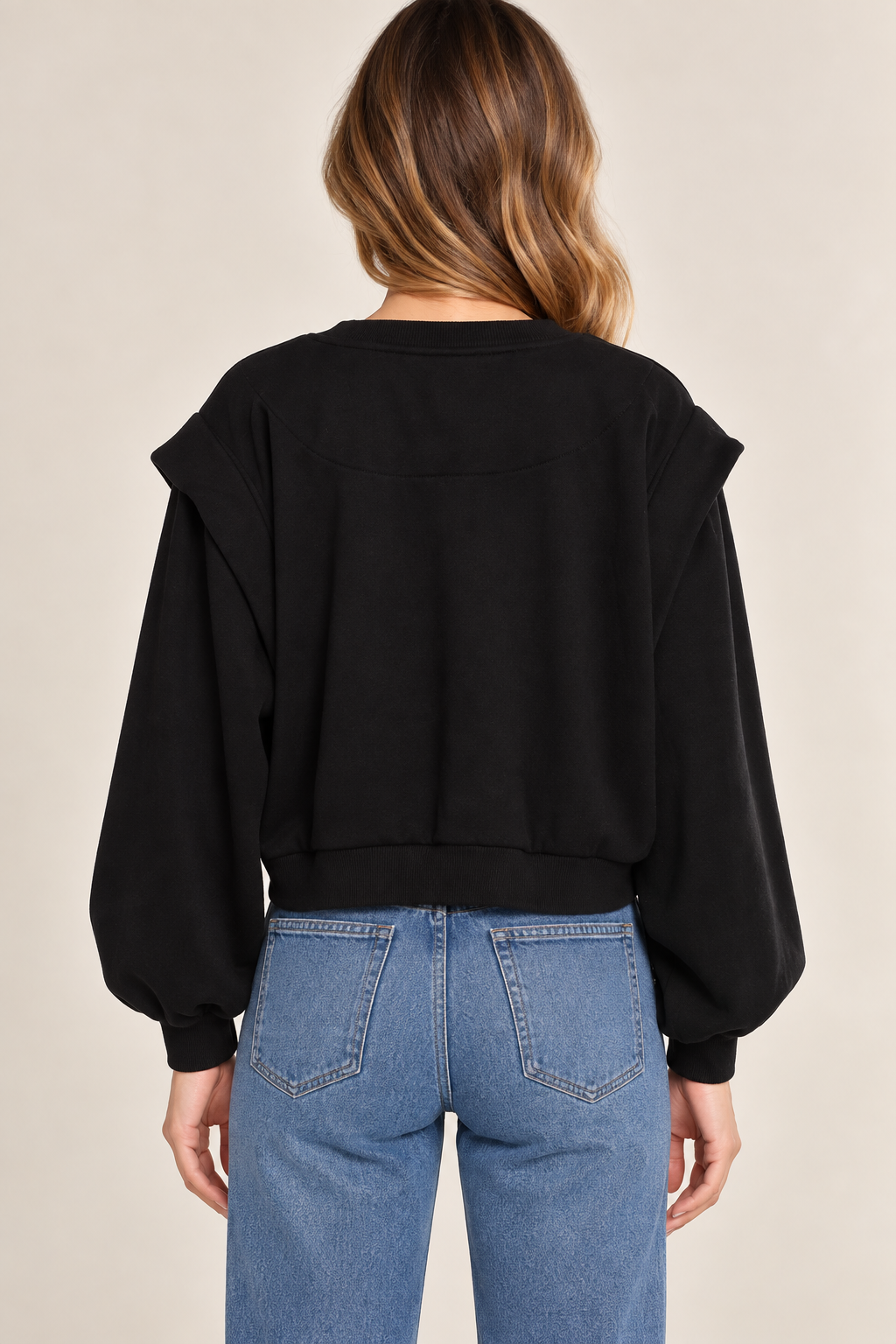 Farm Rio Black "Warm Welcome" Graphic Print Crew Neck Sweatshirt