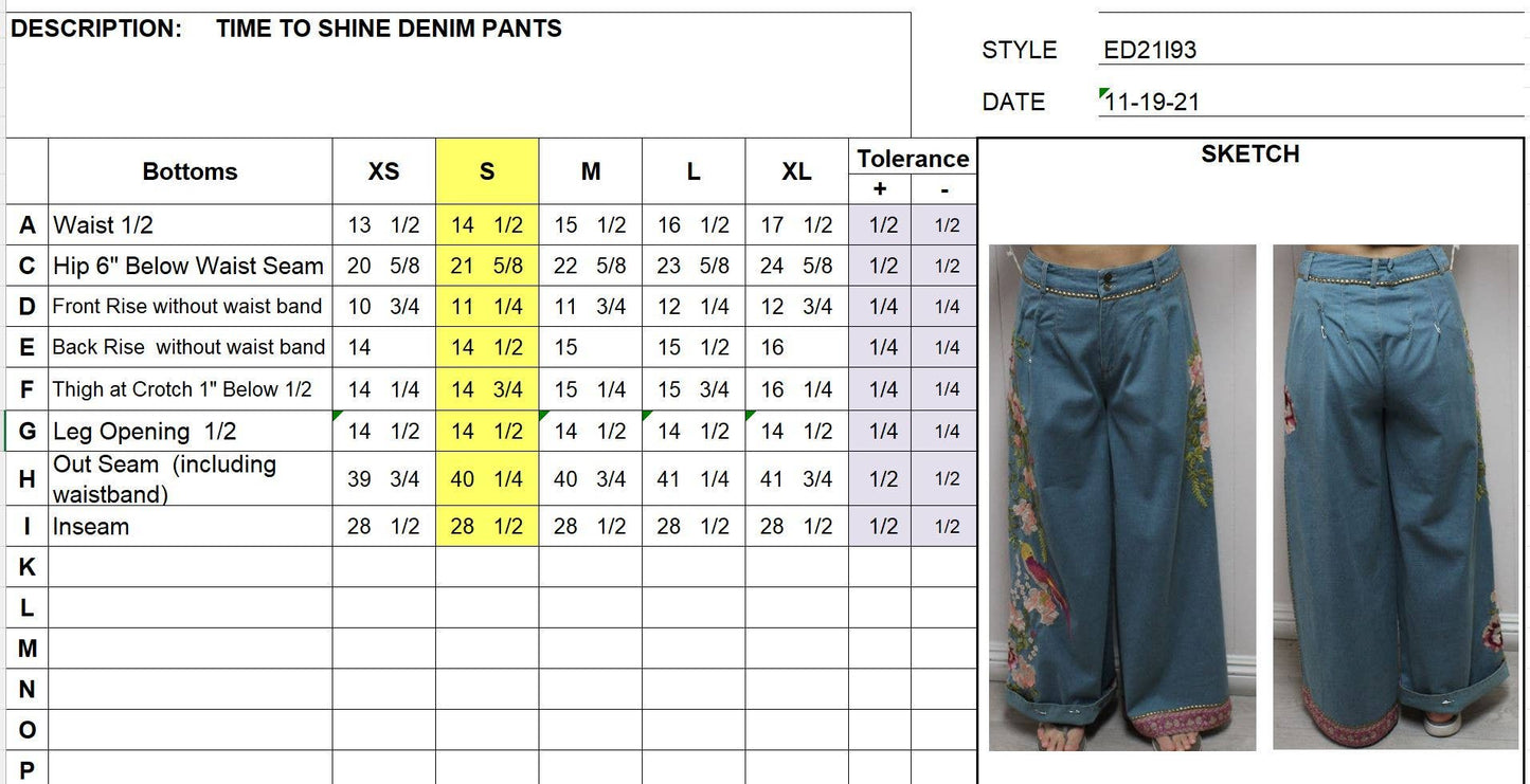 Aratta - Time To Shine Denim Pants