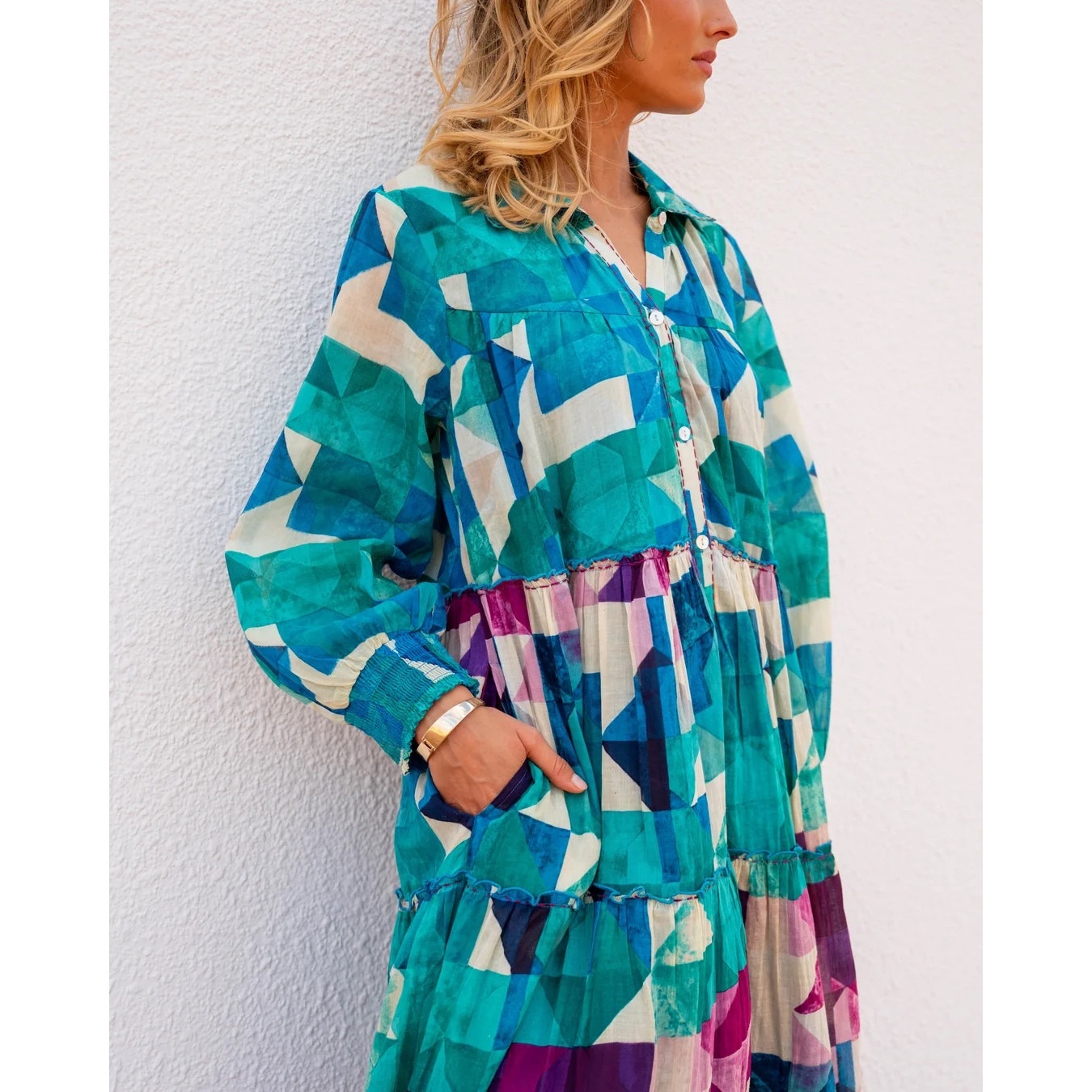 Gold & Silver Cuba Maxi Dress