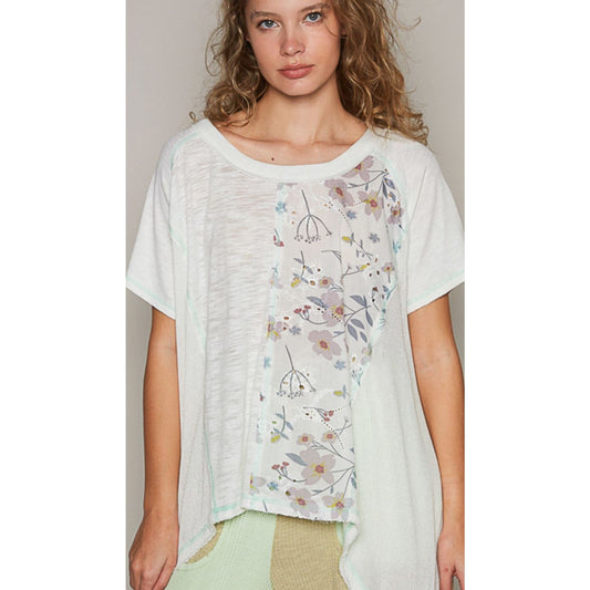 POL Ivory Floral Top