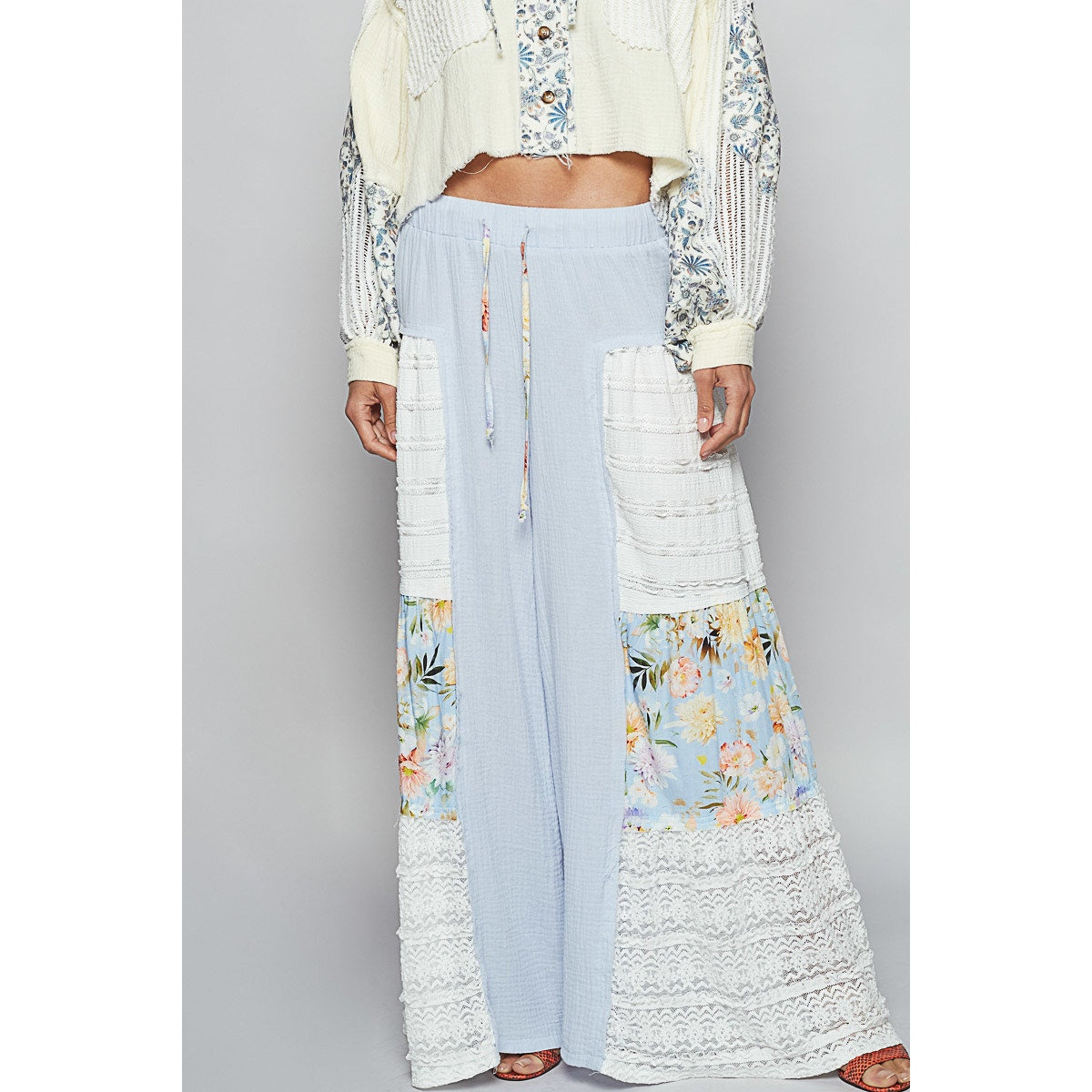POL Flared Leg Vintage Wash Pants