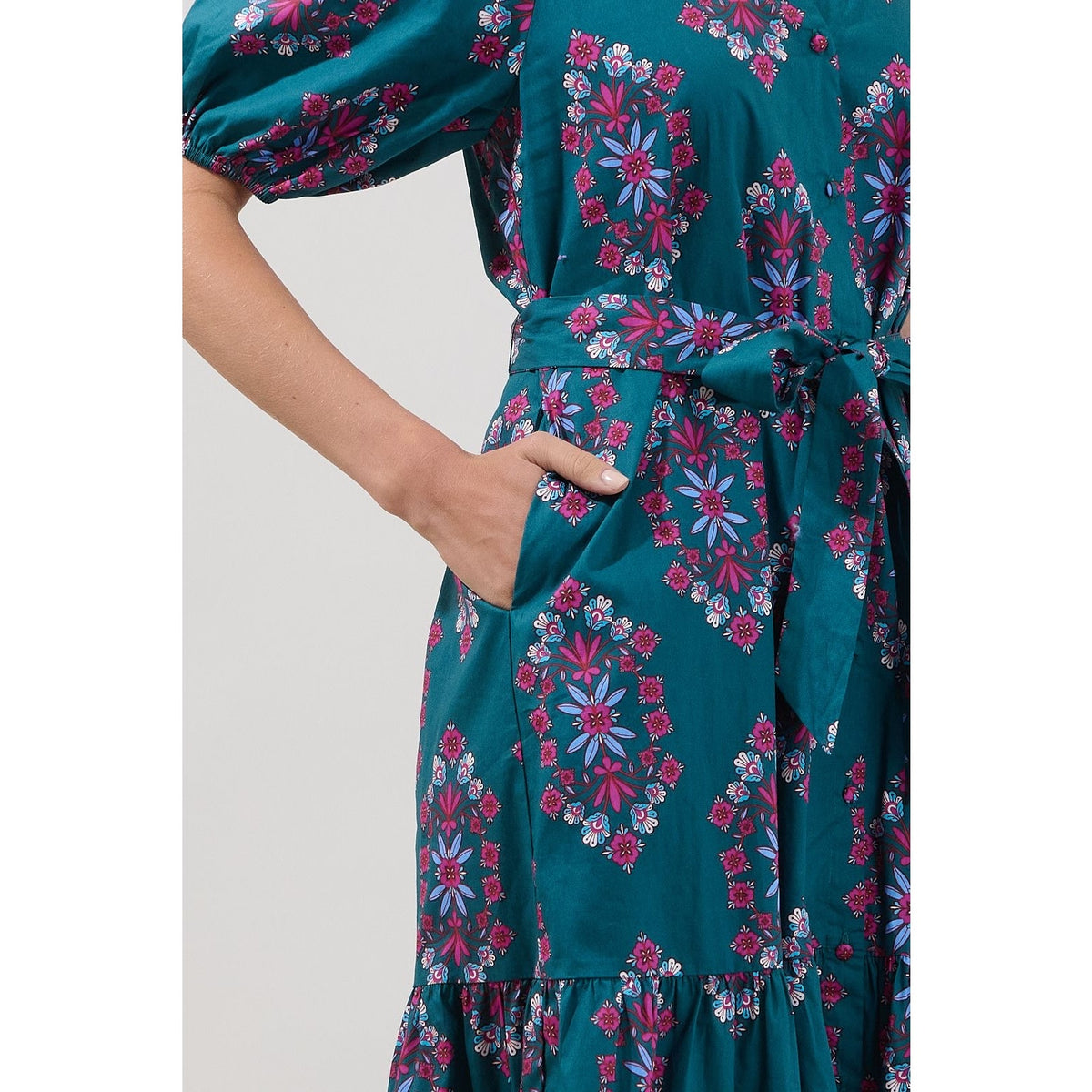 Sugarlips Wynette Tiered Midi Dress Folklore
