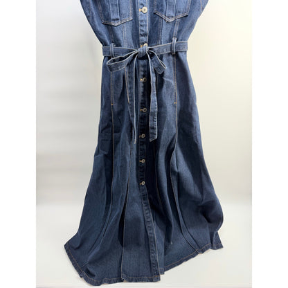 Kelsis Denim Midi Dress In Blue