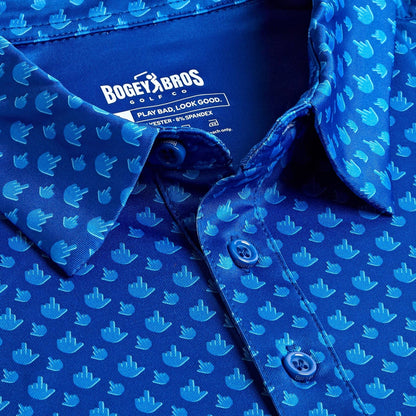 Bogey Bros Golf Co - Birdie Finger - Blue Jay - Polo