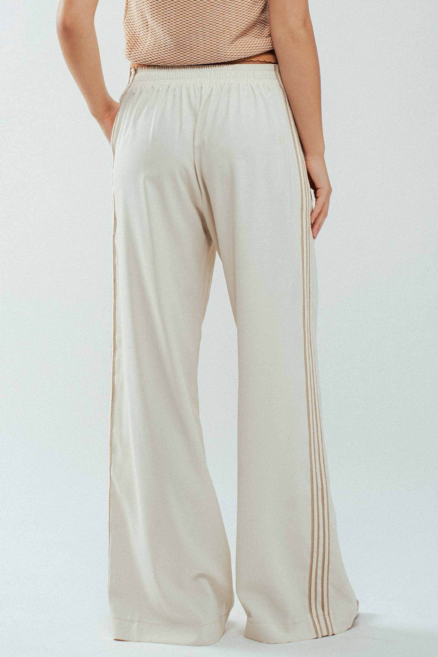 Urban Daizy Wide Leg Drawstring Stripe Lounge Pants