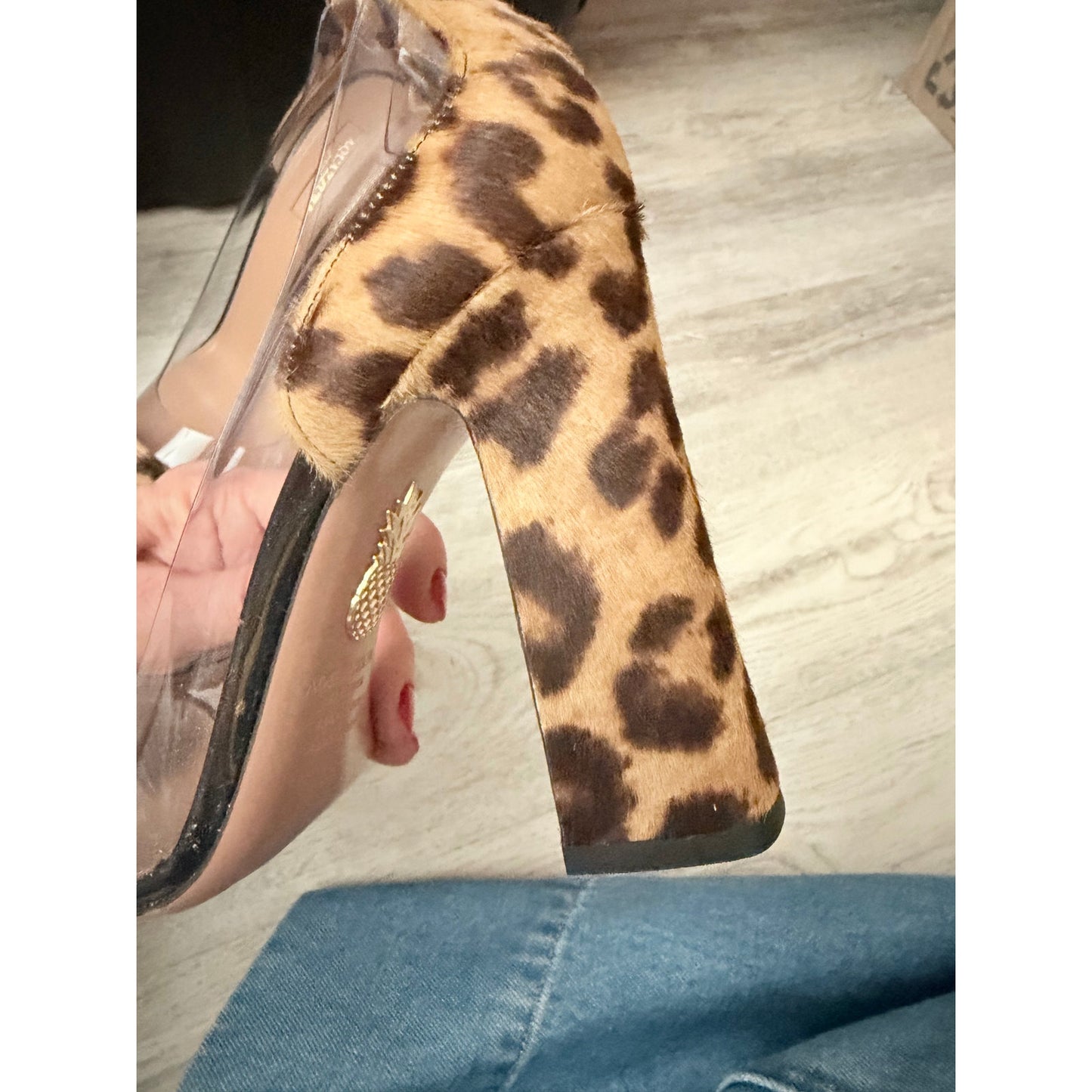 Aquazzura Optic 105 Pumps In Animal Print Ponyhair
