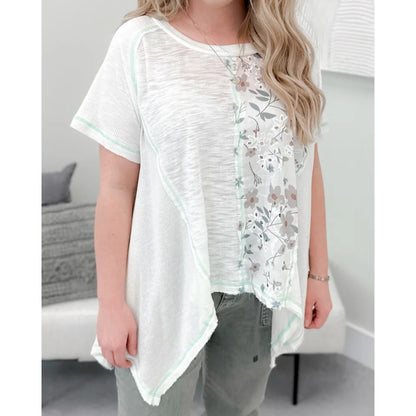 POL Ivory Floral Top