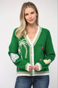 FATE GOLF EMBROIDERED PATCH CARDIGAN