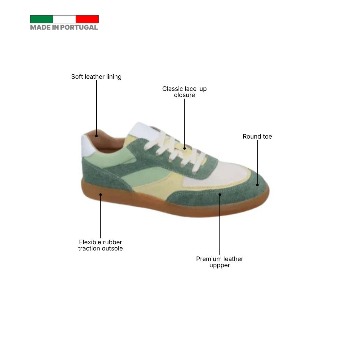ERIC MICHAEL EMMA WOMEN'S SNEAKER in Green Multi