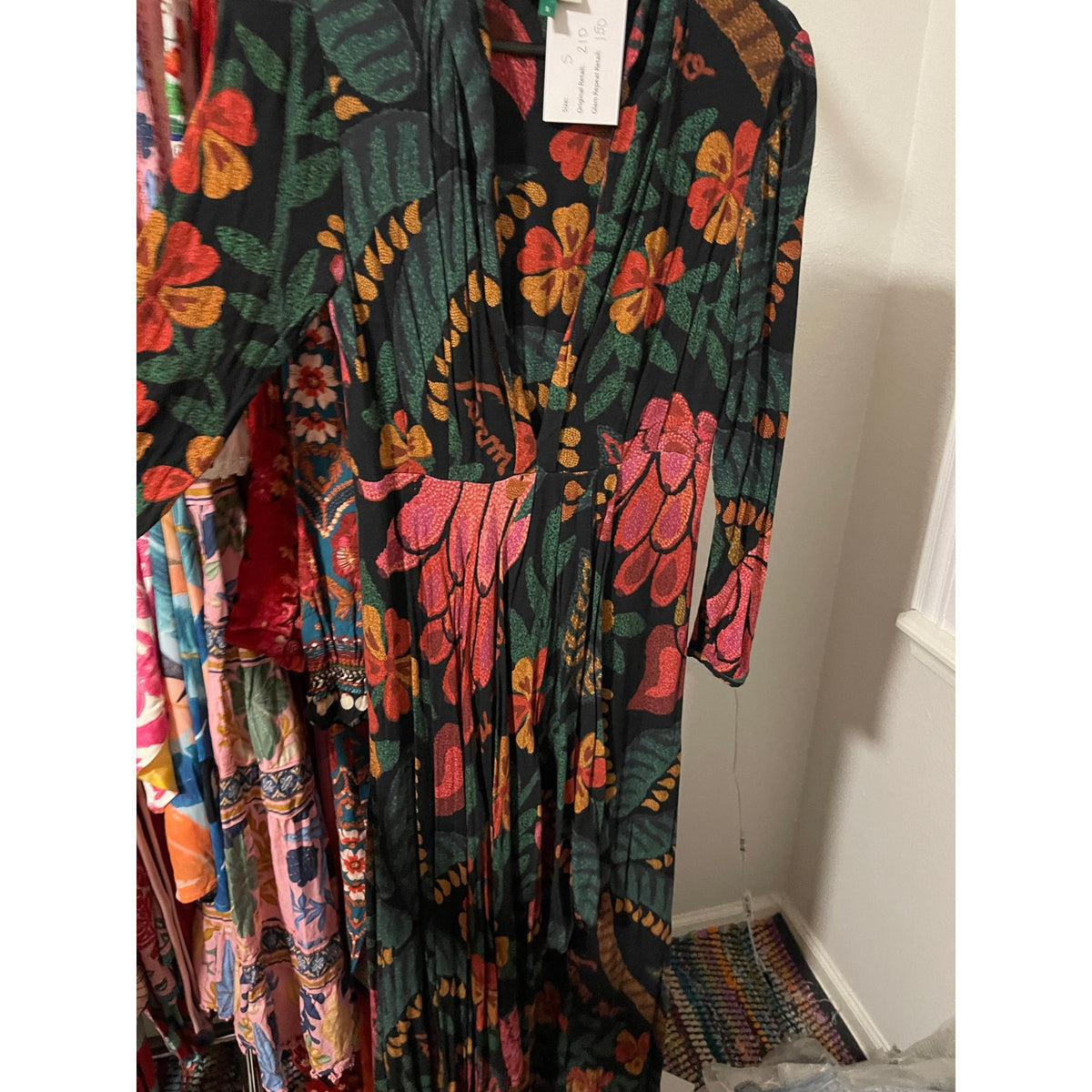 Farm Rio Long Sleeve Floral Maxi