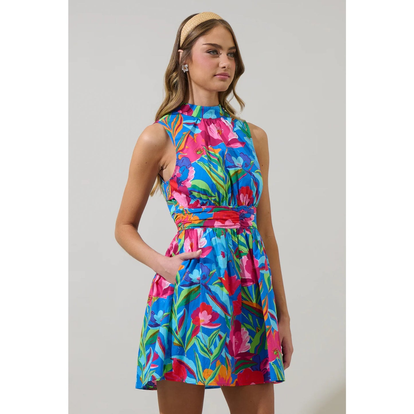 SugarLips Naima Floral Hansen Mini Dress